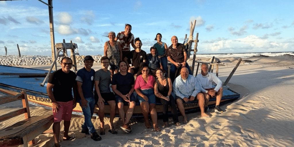 social brasilis nas gravações para a nova serie do jornal nacional com o negocio social o mar esta pra peixe